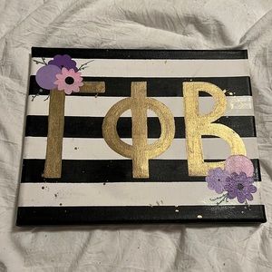Gamma Phi Beta letters art canvas